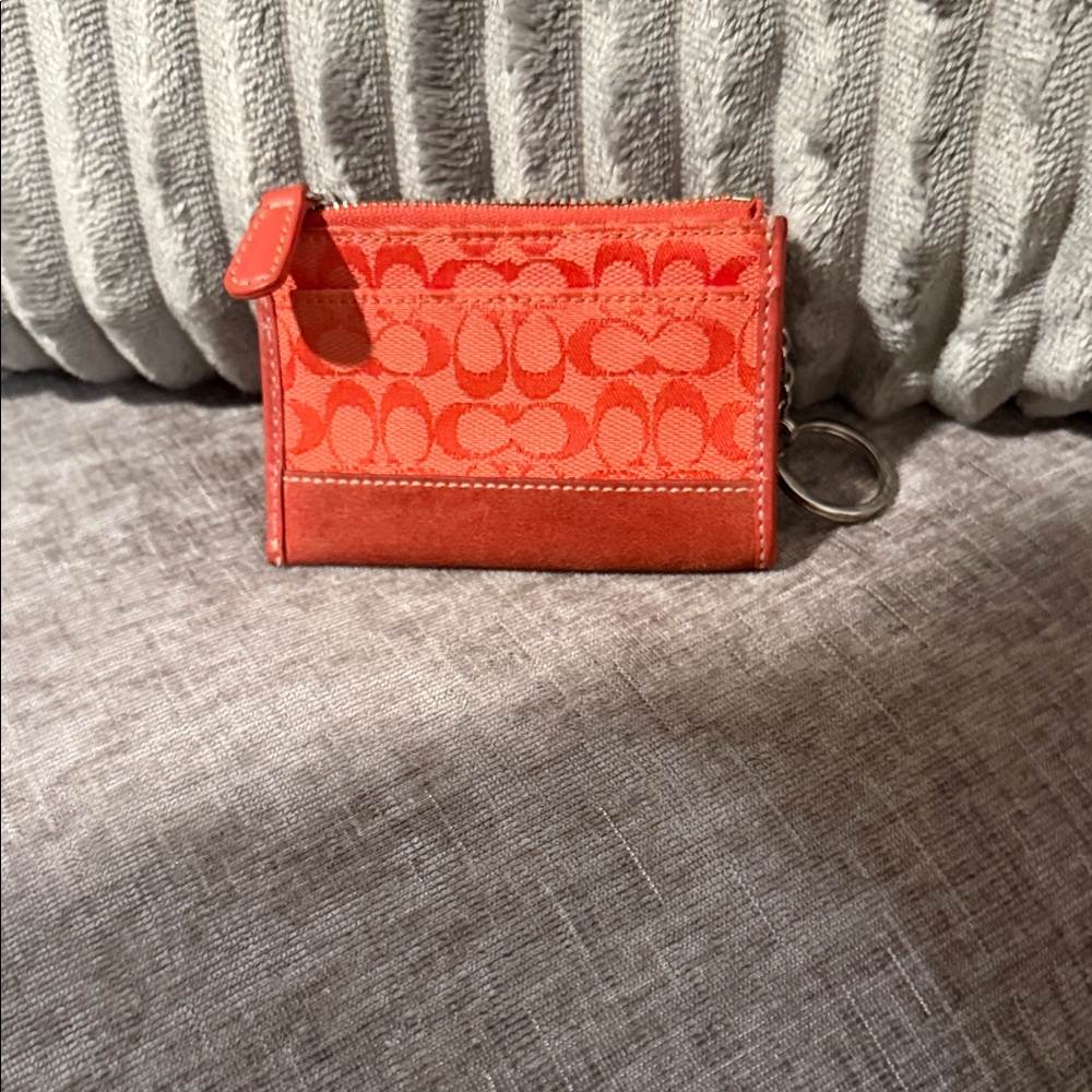 Coach Orange Card Holder